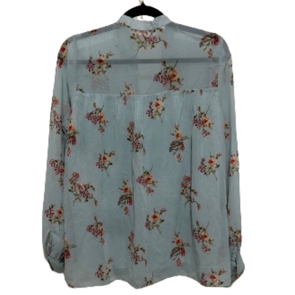 Pleione Long Sleeve Sheer Blouse Women Size M Very good Condition SZ Medium - Picture 6 of 8